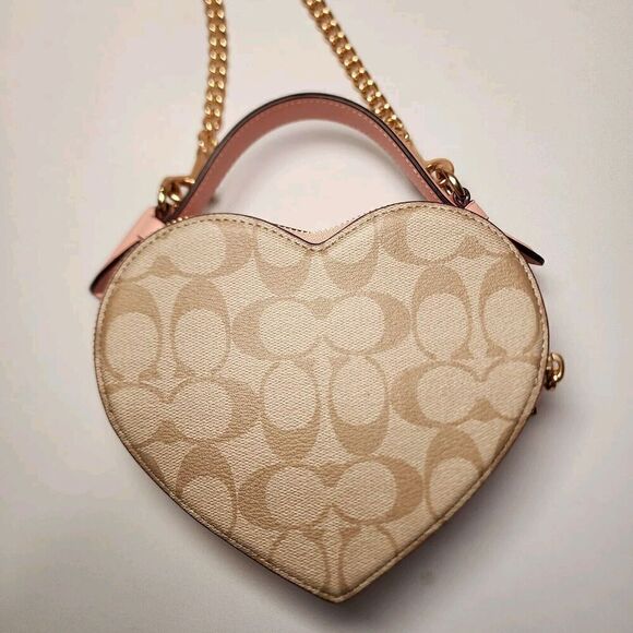 NWT Coach CU373 Coach X Observed By Us Heart Crossbody Signature Canvas Print - Picture 3 of 7